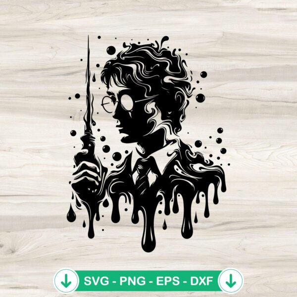 Harry Potter Dripping Portrait SVG file for cutting machines