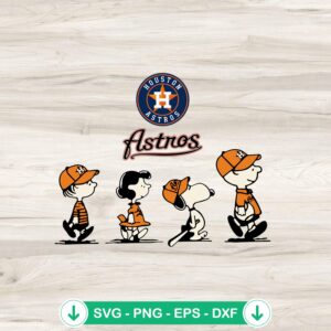 Snoopy The Peanuts Houston Astros SVG file for Cricut cutting