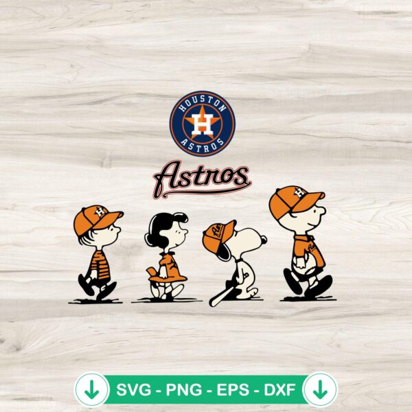 Snoopy The Peanuts Houston Astros SVG file for Cricut cutting