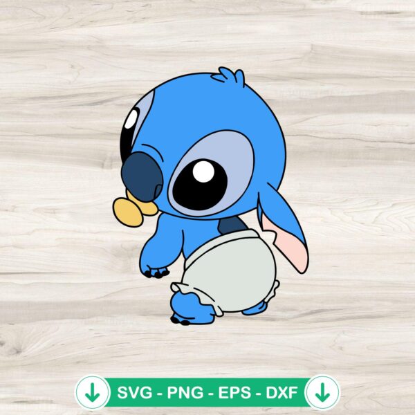 Cute Baby Stitch SVG file for Cricut and cutting machine