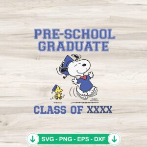 mockup-84253.jpg Snoopy Woodstock Preschool Graduate SVG file for Cricut