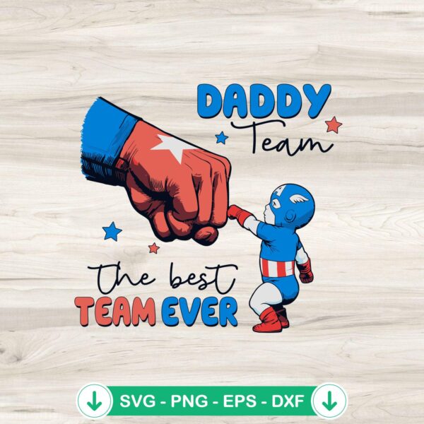 Super Man Daddy Team SVG file, cutting file for Cricut
