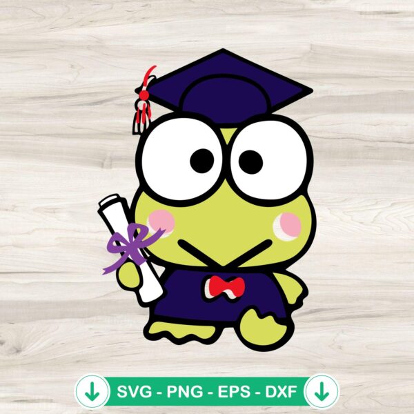 Keroppi Graduation Cap SVG file for Cricut cutting machine
