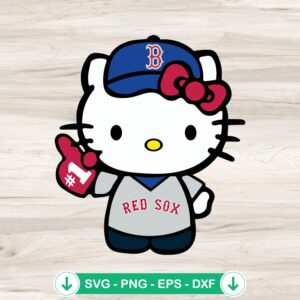 Hello Kitty Boston Red Sox SVG file for cutting machines