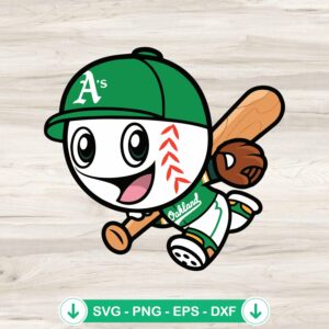 mockup-84414.jpg Cute Oakland Athletics Baseball Boy SVG file for cricket