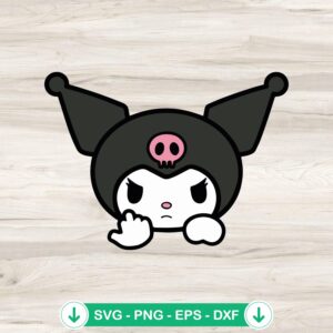 Kuromi Middle Finger SVG file for cutting machines