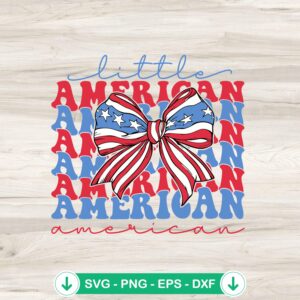 Little American Coquette Bow SVG file for Cricut cutting