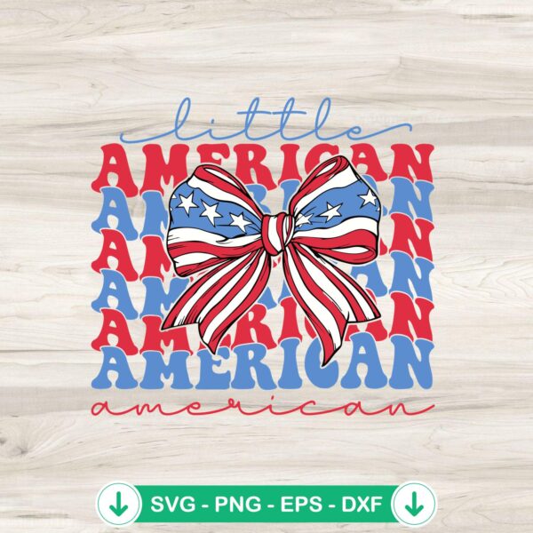 Little American Coquette Bow SVG file for Cricut cutting