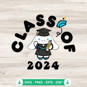 mockup-84637.jpg Cinnamoroll Graduate Class Of 2024 SVG file for cricut cutting