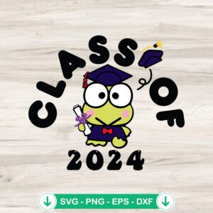 Keroppi Graduation Class Of 2024 SVG file for Cricut cutting