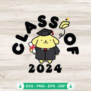 Pompompurin Class Of 2024 svg file, cricut svg cut file