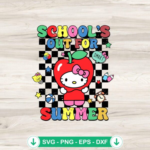 Hello Kitty School’s Out SVG file for Cricut cut file