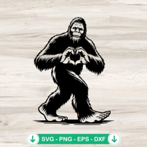 mockup-84795.jpg Sasquatch Bigfoot Heart Hand SVG file - Cricut cut file
