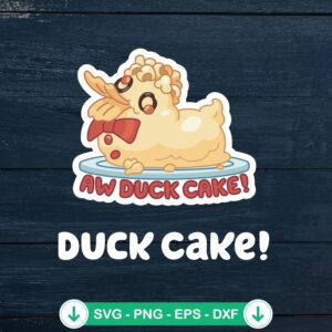 mockup-85087.jpg Aw Duck Cake SVG file for Cricut cutting machine
