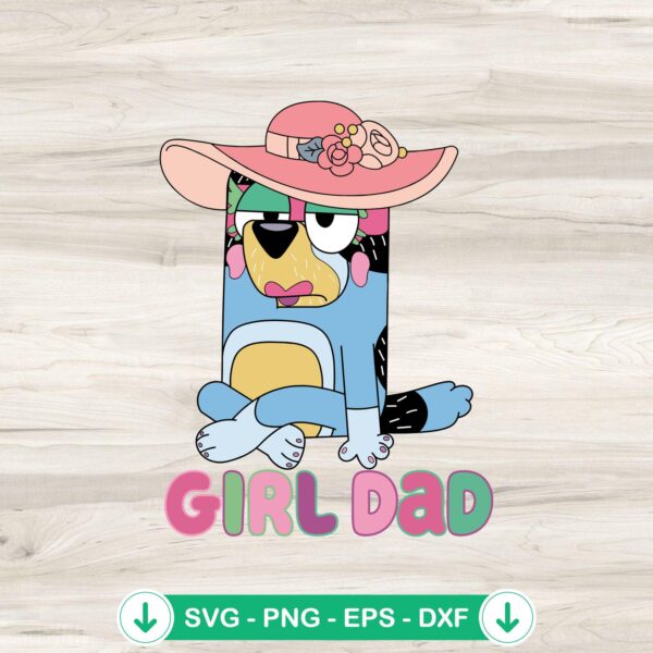 Bluey Bandit Girl Dad SVG file for cricut cutting machine