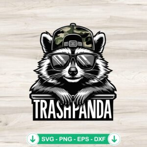 Trash Panda Raccoon SVG file for Cricut and cutting machines