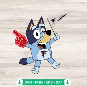 mockup-85574.jpg Bluey Football Atlanta Falcons Flag SVG file, cricut svg cut file