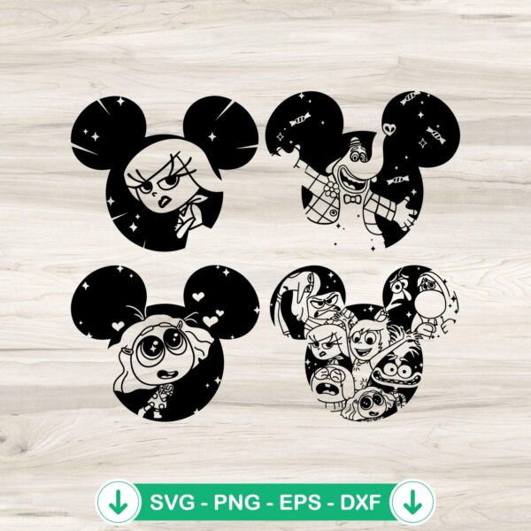 Inside Out 2 characters svg file for cricut cutting file