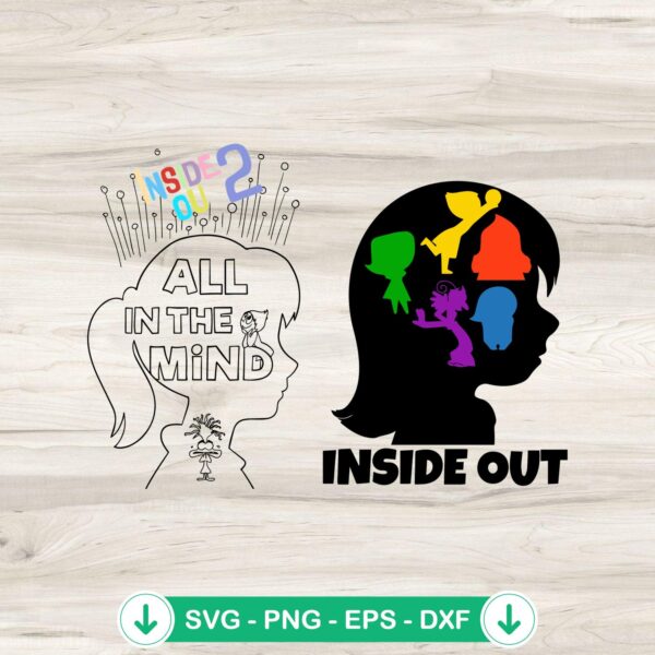 Inside Out All In The Mind SVG file for Cricut cutting