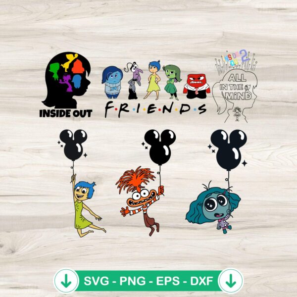 Inside Out 2 Characters svg file for Cricut cutting machine