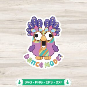 Bluey Chattermax Dance Mode SVG file for Cricut cutting machines