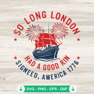 So Long London SVG file for Cricut cutting machine