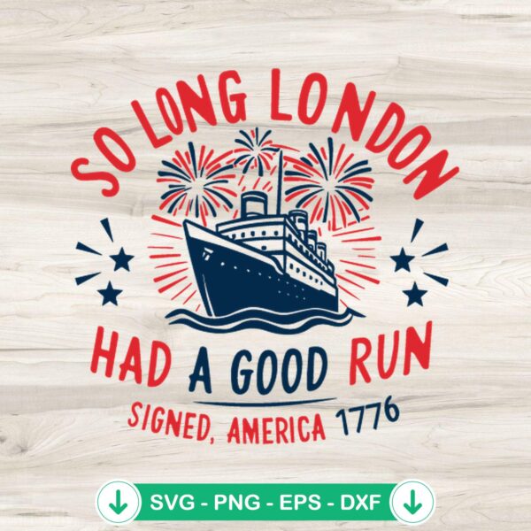 So Long London SVG file for Cricut cutting machine