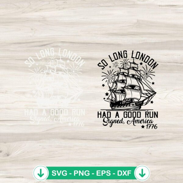 So Long London 4th Of July SVG file for Cricut cutting machine