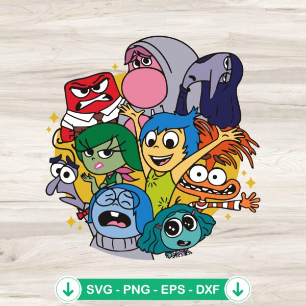 Inside Out 2 Characters SVG file for Cricut cutting machine