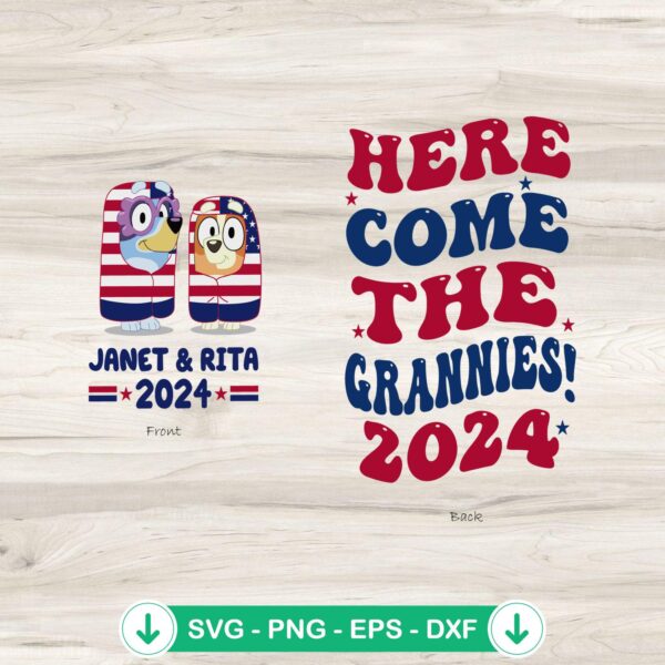 Janet And Rita For President SVG file for Cricut cutting machine