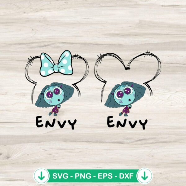 Envy Inside Out 2 Mouse Ears SVG file for Cricut cutting machine