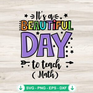 mockup-88112.jpg It's A Beautiful Day To Teach Math SVG file for Cricut cutting machine