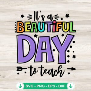 mockup-88123.jpg It's A Beautiful Day To Teach SVG file for Cricut cutting machine