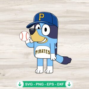 mockup-90121.jpg Bluey Oakland Athletics Baseball SVG file for Cricut
