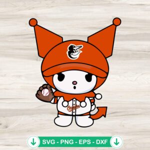 mockup-90157.jpg Kuromi Orioles Baseball SVG file for Cricut and cutting machine
