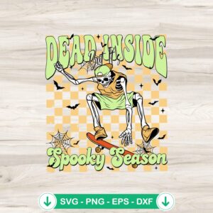 Skeleton Dead Inside SVG file for Cricut cutting machine