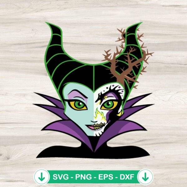 Maleficent Horror Halloween SVG file for Cricut cutting machine
