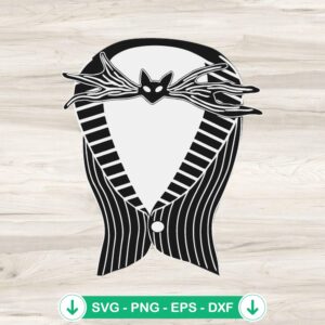 Jack Skellington Tuxedo Costume SVG file for Cricut cutting machine