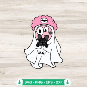 Chloe And Lucky Dog Bluey Mummy Halloween SVG file for Cricut