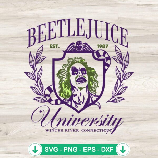 Beetlejuice University SVG file for Cricut and cutting machine