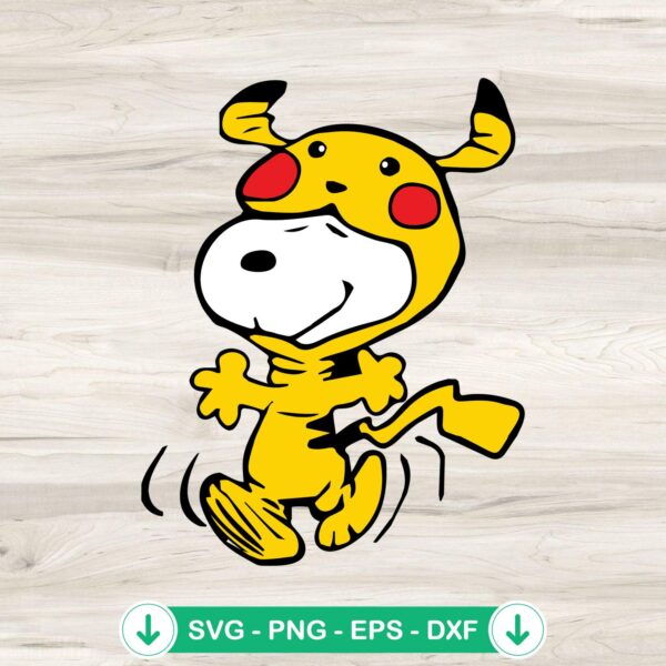 Snoopy and Pikachu costume SVG file for cutting machines