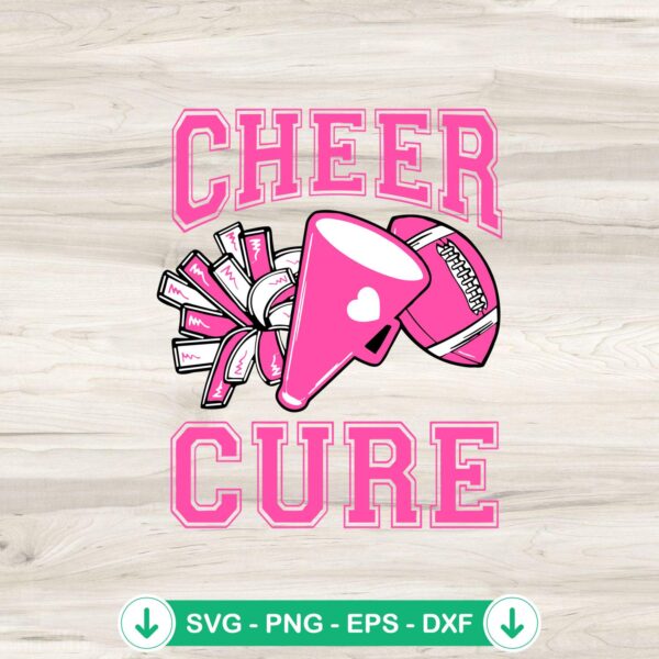 Cheer For The Cure SVG file for football cheer breast cancer awareness