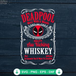 Deadpool Whiskey Logo SVG file for cricut svg cutting file