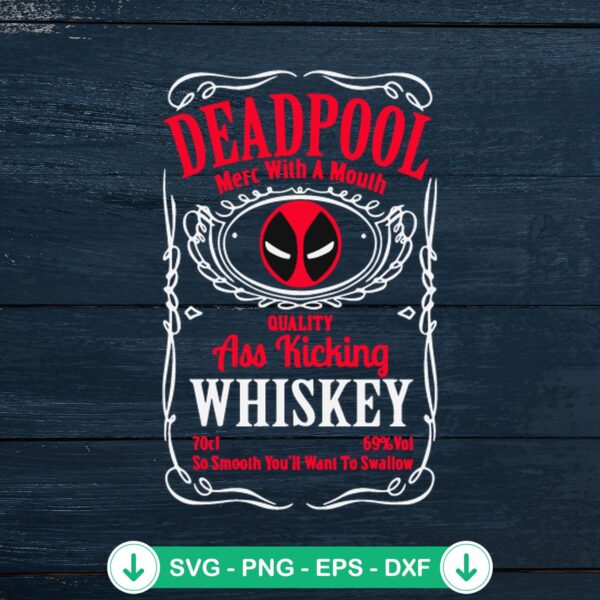 Deadpool Whiskey Logo SVG file for cricut svg cutting file