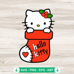 mockup-93696.jpg Hello Kitty in stocking Christmas svg file for Cricut cutting