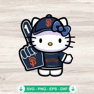 San Francisco Giants Hello Kitty MLB SVG file for cutting machines