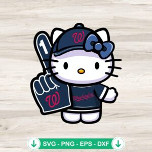 Washington Nationals Kitty Cat MLB SVG file for Cricut