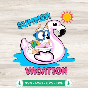 Bluey Summer SVG cutting file for Cricut and DIY projects