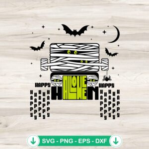 Halloween Jeep Mummy SVG file for Cricut cutting machine