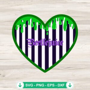 Beetlejuice Heart Halloween SVG file for cutting machines